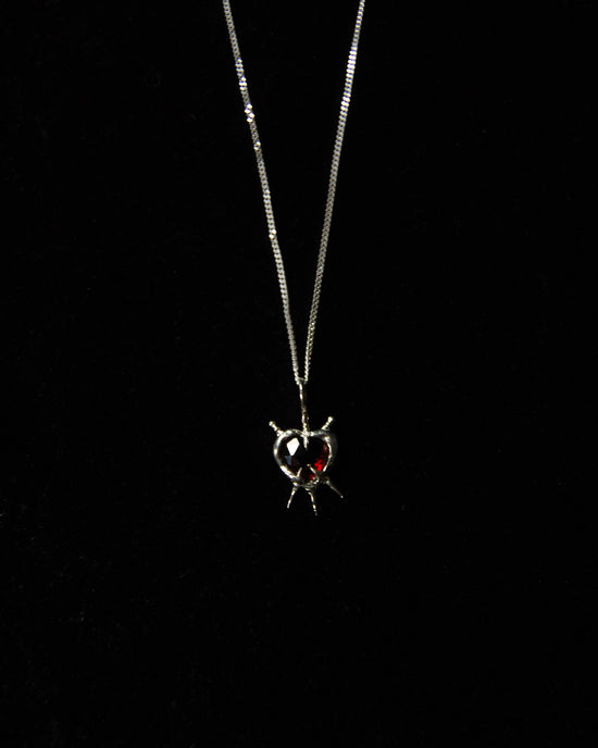 Three of Swords Talisman // Rhodolite Garnet