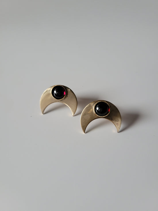 Blood Moon Earrings // Rhodolite Garnet