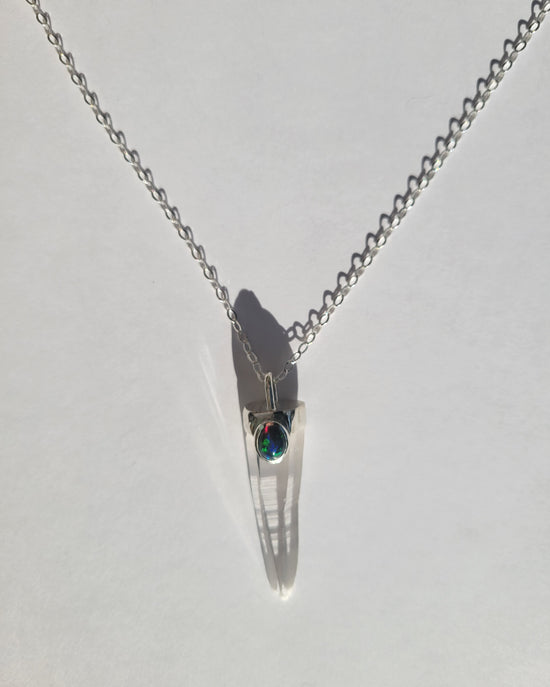 Hekate Necklace // Lemurian Quartz + Ethiopian Opal